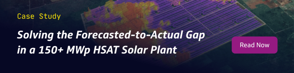 A banner to read another case study: "Solving the Forecasted-to-Actual Gap in a 150+ MWp HSAT Solar Plant"